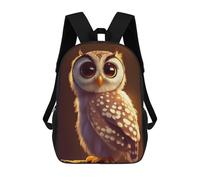 sinyumoney 3D Printed Whispering Woods The Enchanted Owl Children Backpacks Kids Cute School Backpack Outdoor Casual Daypack for Boys Middle School Students 17inch