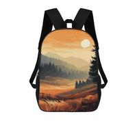 sinyumoney 3D Printed Wild Forest Children Backpacks Kids Cute School Backpack Outdoor Casual Daypack for Boys Middle School Students 17inch