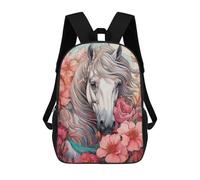 sinyumoney 3D Printed Wild Horse Hues School Backpack for Kids Children's 17inch Backpacks Boy Girl Book Bags Kids School Bag