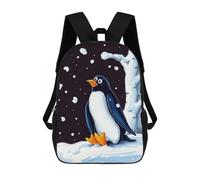 sinyumoney 3D Printed Winter Penguin Meme School Backpack Book 17inch Bags Fashion Backpacks Large Capacity Backpack Children Travel Rucksacks