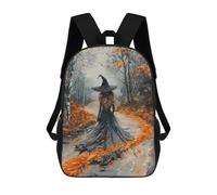 sinyumoney 3D Printed Witch in Autumn Forest -3 School Backpack Book 17inch Bags Fashion Backpacks Large Capacity Backpack Children Travel Rucksacks