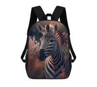 sinyumoney 3D Printed Zebra Flower School Backpack Book 17inch Bags Fashion Backpacks Large Capacity Backpack Children Travel Rucksacks