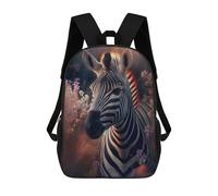 sinyumoney 3D Printed Zebra in Wildflowers -1 School Backpack With Big Pockets for Kids Children's Backpacks Boy Girl Book Bags Kids School Bag 17inch