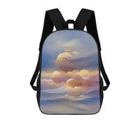 sinyumoney 3D Printing Abstract Magic Clouds Children School Backpacks Boys Bookbags Big Capacity Bookbag Travel Backpack Daypacks 17inch