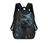sinyumoney 3D Printing Abyssinian Cat Nobility Children School Backpacks Boys Bookbags Big Capacity Bookbag Travel Backpack Daypacks 17inch
