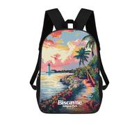 sinyumoney 3D Printing Biscayne National Park Travel Children School Backpacks Boys Bookbags Big Capacity Bookbag Travel Backpack Daypacks 17inch