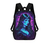 sinyumoney 3D Printing Black Light Woman Children School Backpacks Boys Bookbags Big Capacity Bookbag Travel Backpack Daypacks 17inch