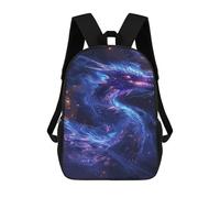 sinyumoney 3D Printing Blue Fantasy Dragon Children School Backpacks Boys Bookbags Big Capacity Bookbag Travel Backpack Daypacks 17inch