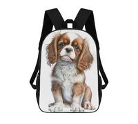 sinyumoney 3D Printing Cavalier Dog 01 Children School Backpacks Boys Bookbags Big Capacity Bookbag Travel Backpack Daypacks 17inch