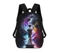 sinyumoney 3D Printing Chess Tower in Space Children School Backpacks Boys Bookbags Big Capacity Bookbag Travel Backpack Daypacks 17inch