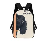sinyumoney 3D Printing Cocker Spaniel Peeking Children School Backpacks Boys Bookbags Big Capacity Bookbag Travel Backpack Daypacks 17inch