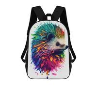 sinyumoney 3D Printing Colorful Hedgehog Animals Children School Backpacks Boys Bookbags Big Capacity Bookbag Travel Backpack Daypacks 17inch