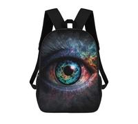 sinyumoney 3D Printing Cosmic Eye Artwork Children School Backpacks Boys Bookbags Big Capacity Bookbag Travel Backpack Daypacks 17inch