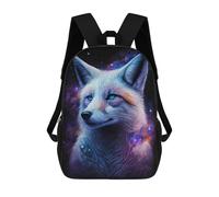 sinyumoney 3D Printing Cosmic Fox Art Print-4 Children 17 Inch School Backpacks Boys Bookbags Big Capacity Bookbag Travel Backpack Daypacks