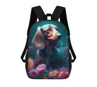 sinyumoney 3D Printing Dachshund Dog Fantastical Children School Backpacks Boys Bookbags Big Capacity Bookbag Travel Backpack Daypacks 17inch