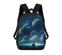 sinyumoney 3D Printing Dream Sea Journey Children School Backpacks Boys Bookbags Big Capacity Bookbag Travel Backpack Daypacks 17inch