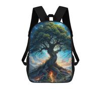 sinyumoney 3D Printing Enchanted Cosmic Tree Children School Backpacks Boys Bookbags Big Capacity Bookbag Travel Backpack Daypacks 17inch