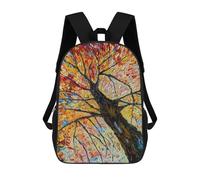 sinyumoney 3D Printing Fall Tree Children 17 Inch School Backpacks Boys Bookbags Big Capacity Bookbag Travel Backpack Daypacks
