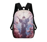 sinyumoney 3D Printing Fashion Knapsack Kids Christ Poster Catholic 5 Rucksack Boys School Backpack for Girls Elementary School Bags Bookbag Teens 17inch