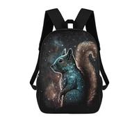 sinyumoney 3D Printing Fashion Knapsack Kids Cosmic Squirrel Art Print-10 Rucksack Boys School Backpack for Girls Elementary School Bags Bookbag Teens 17inch