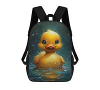 sinyumoney 3D Printing Fashion Knapsack Kids Cute Duckling Painting Rucksack Boys School Backpack for Girls Elementary School Bags Bookbag Teens 17inch