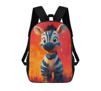 sinyumoney 3D Printing Fashion Knapsack Kids Cute Zebra Painting Rucksack Boys School Backpack for Girls Elementary School Bags Bookbag Teens 17inch