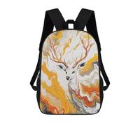 sinyumoney 3D Printing Fashion Knapsack Kids Deer Abstract Painting Artwork Rucksack Boys School Backpack for Girls Elementary School Bags Bookbag Teens 17inch
