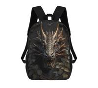 sinyumoney 3D Printing Fashion Knapsack Kids Dragon Enchanted Rucksack Boys School Backpack for Girls Elementary School Bags Bookbag Teens 17inch