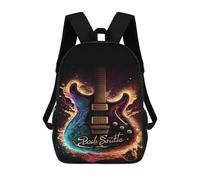 sinyumoney 3D Printing Fashion Knapsack Kids Electric Guitar Art Print Rucksack Boys School Backpack for Girls Elementary School Bags Bookbag Teens 17inch