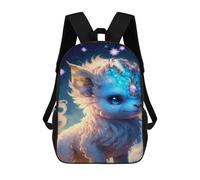 sinyumoney 3D Printing Fashion Knapsack Kids Fantasy Cute Baby Fox Phone Case Rucksack Boys School Backpack for Girls Elementary School Bags Bookbag Teens 17inch