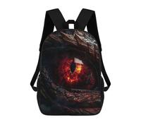 sinyumoney 3D Printing Fashion Knapsack Kids Fire Dragons Ruby Eye Rucksack Boys School Backpack for Girls Elementary School Bags Bookbag Teens 17inch