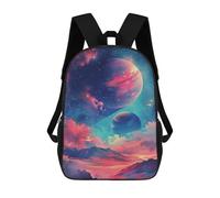 sinyumoney 3D Printing Fashion Knapsack Kids Galactic Dreamscape -1 Rucksack Boys School Backpack for Girls Elementary School Bags Bookbag Teens 17inch