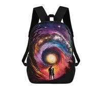 sinyumoney 3D Printing Fashion Knapsack Kids Galactic Love Scenery Rucksack Boys School Backpack for Girls Elementary School Bags Bookbag Teens 17inch