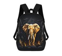 sinyumoney 3D Printing Fashion Knapsack Kids Geometric Style Elephant Rucksack Boys School Backpack for Girls Elementary School Bags Bookbag Teens 17inch