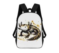 sinyumoney 3D Printing Fashion Knapsack Kids Ink Axlotl Rucksack Boys School Backpack for Girls Elementary School Bags Bookbag Teens 17inch