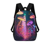 sinyumoney 3D Printing Fashion Knapsack Kids Mad Mushrooms Rucksack Boys School Backpack for Girls Elementary School Bags Bookbag Teens 17inch