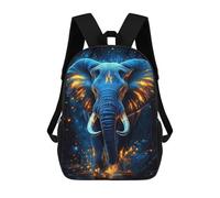 sinyumoney 3D Printing Fashion Knapsack Kids Magical Glowing Elephant Artwork Rucksack Boys School Backpack for Girls Elementary School Bags Bookbag Teens 17inch