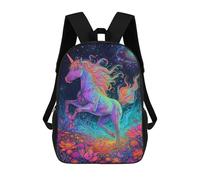 sinyumoney 3D Printing Fashion Knapsack Kids Magical Unicorn Fantasy Art Print Rucksack Boys School Backpack for Girls Elementary School Bags Bookbag Teens 17inch