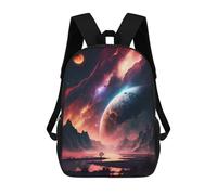 sinyumoney 3D Printing Fashion Knapsack Kids Majestic Nebula Landscape Rucksack Boys School Backpack for Girls Elementary School Bags Bookbag Teens 17inch