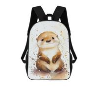 sinyumoney 3D Printing Fashion Knapsack Kids Otter Watercolor Cute Rucksack Boys School Backpack for Girls Elementary School Bags Bookbag Teens 17inch