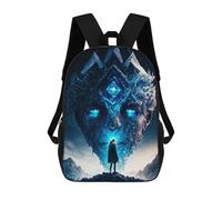 sinyumoney 3D Printing Fashion Knapsack Kids Paint Devils Ice Rucksack Boys School Backpack for Girls Elementary School Bags Bookbag Teens 17inch