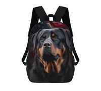 sinyumoney 3D Printing Fashion Knapsack Kids Rottweiler USA Flag Rucksack Boys School Backpack for Girls Elementary School Bags Bookbag Teens 17inch