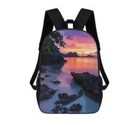 sinyumoney 3D Printing Fashion Knapsack Kids Twilight Serenade Paradise Rucksack Boys School Backpack for Girls Elementary School Bags Bookbag Teens 17inch