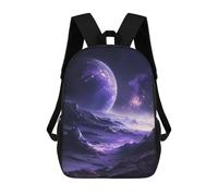 sinyumoney 3D Printing Fashion Knapsack Kids Universe Eternal Night Rucksack Boys School Backpack for Girls Elementary School Bags Bookbag Teens 17inch