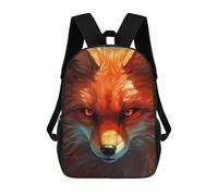 sinyumoney 3D Printing Fox Animal Children 17 Inch School Backpacks Boys Bookbags Big Capacity Bookbag Travel Backpack Daypacks