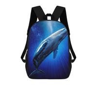 sinyumoney 3D Printing Galactic Humpback Whale Children School Backpacks Boys Bookbags Big Capacity Bookbag Travel Backpack Daypacks 17inch