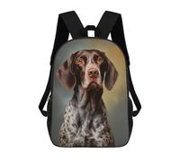 sinyumoney 3D Printing German Shorthaired Pointer Children School Backpacks Boys Bookbags Big Capacity Bookbag Travel Backpack Daypacks 17inch