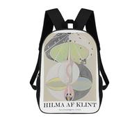sinyumoney 3D Printing Hilma Af Klint Tree of Knowledge Children 17 Inch School Backpacks Boys Bookbags Big Capacity Bookbag Travel Backpack Daypacks