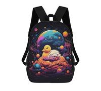 sinyumoney 3D Printing Kids Backpack Baby Ducks Sleeping Clouds Daypacks Book Bag Fashion Book Bag Casual Daypacks for School Boys And Girls 17inch