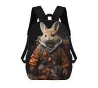 sinyumoney 3D Printing Kids Backpack Explorer Bunny Daypacks Book Bag Fashion Book Bag Casual Daypacks for School Boys And Girls 17inch